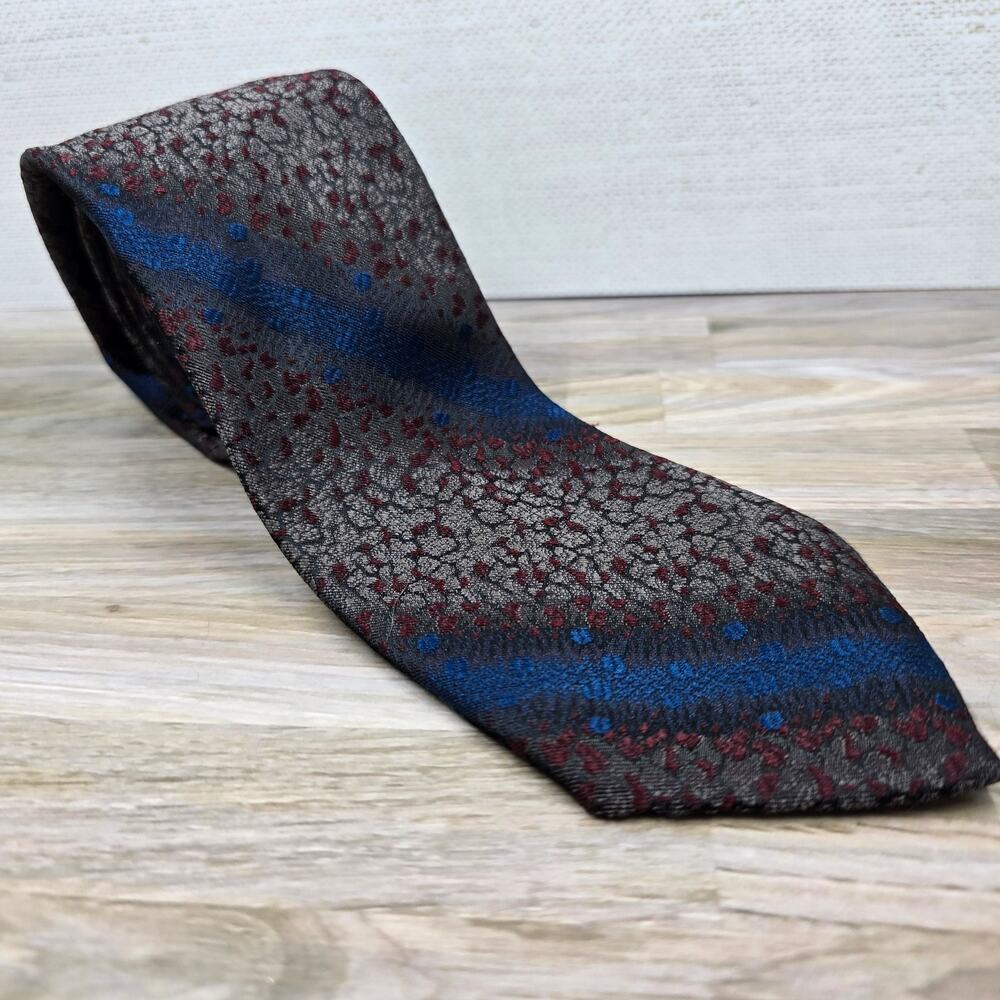 Cappuccino diagonal striped mens classic tie 56 inches long blue red kakhi